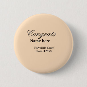Macaron Rond 5 Cm Félicitations diplômé nom de l'université promotio