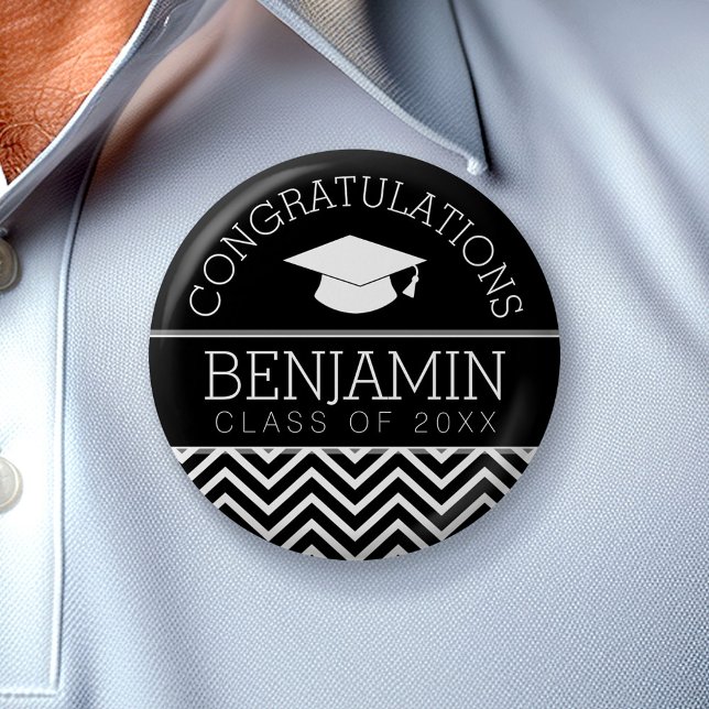 Macaron Rond 5 Cm Félicitations Graduate Graduate Graduate PEUT MODI (Custom Button)