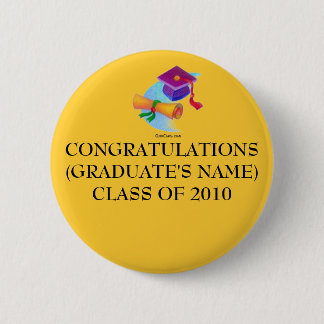 Macaron Rond 5 Cm FÉLICITATIONS (Pin 2014 d'obtention du diplôme)