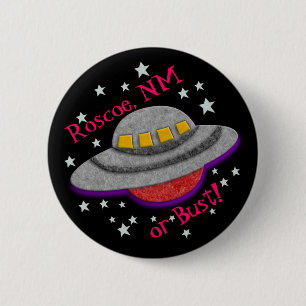 Macaron Rond 5 Cm Felted UFO - Roscoe NM ou Bust!