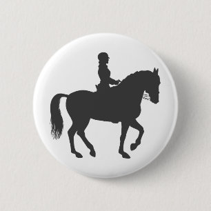 Macaron Rond 5 Cm female riding horse - Choose background color