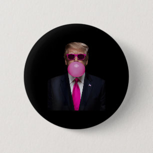 Macaron Rond 5 Cm Femen rose Trump Bubble Gum 2024 Vote Président F