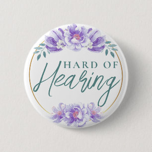 Macaron Rond 5 Cm Feminine violet Rose sauvage Floral difficile à en