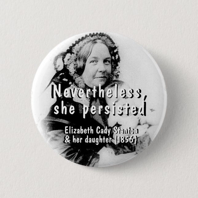Macaron Rond 5 Cm Feminisme Néanmoins elle a persisté femmes Button (Devant)