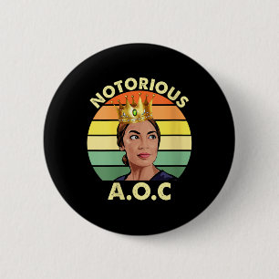 Macaron Rond 5 Cm Femme Aoc Alexandria Ocasio-cortez First Femme P