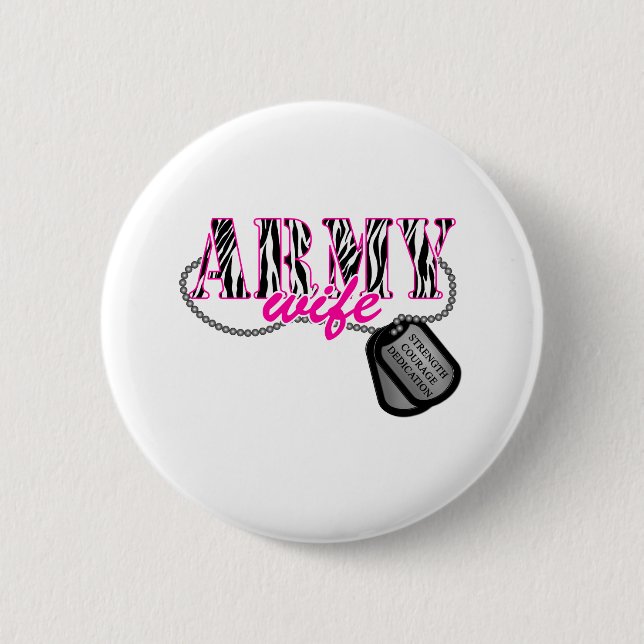 Macaron Rond 5 Cm Femme de l'armée (Devant)