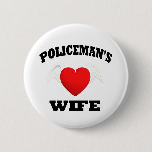 Macaron Rond 5 Cm Femme du policier