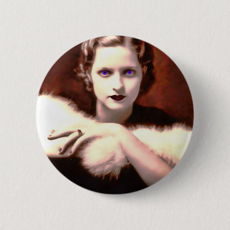 Macaron Rond 5 Cm Femme magnifique des années 1920 avec les yeux