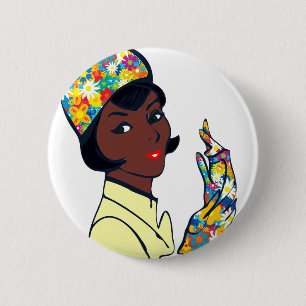 Macaron Rond 5 Cm femme mod noire