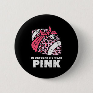 Macaron Rond 5 Cm Femme Octobre Nous Portons Le Football Rose Cancer