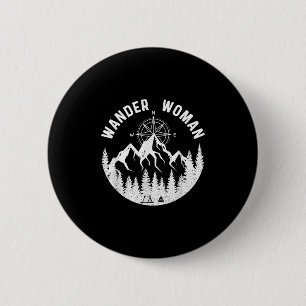 Macaron Rond 5 Cm Femme Randonnée Aventure Camping Femmes Route T
