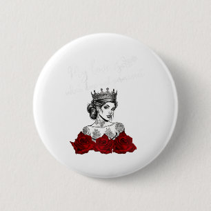 Macaron Rond 5 Cm Femme Tatouée Femme Simple Femme Enquêtée Femme Po