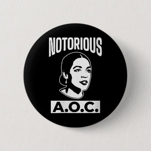 Macaron Rond 5 Cm Femmes Alexandria Ocasio-cortez Le Célèbre Aoc