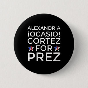 Macaron Rond 5 Cm Femmes Aoc Pour Le Président Alexandria Ocasio-cor