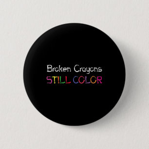Macaron Rond 5 Cm Femmes Crayons cassés Couleur encore Suicide Préve