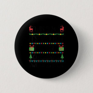 Macaron Rond 5 Cm FEMMES Fantastiques Noël Trop Chaud Gros Chandail 