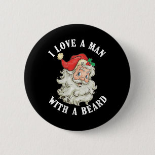 Macaron Rond 5 Cm FEMMES Funny Père Noël J'aime Un homme Wi-Fi