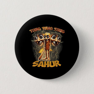 Macaron Rond 5 Cm Femmes Hommes Humour Tung Tung Tung Sahur Drôle Mè