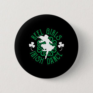 Macaron Rond 5 Cm Femmes Irlandais Step Dancer Step Danser Reel Girl