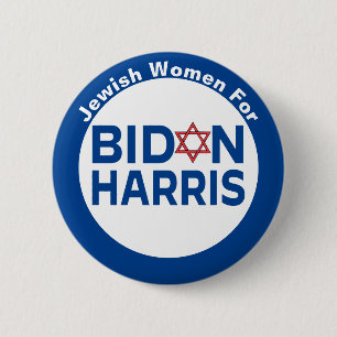 Macaron Rond 5 Cm Femmes juives pour Biden Harris