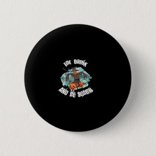 Macaron Rond 5 Cm Femmes Manger Boire Et Être Effrayant Halloween Mo