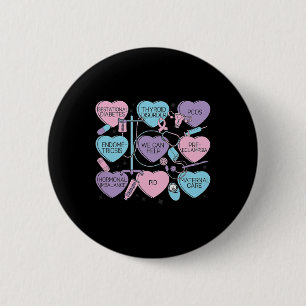 Macaron Rond 5 Cm Femmes obstétrique Saint-Valentin infirmière Gynéc