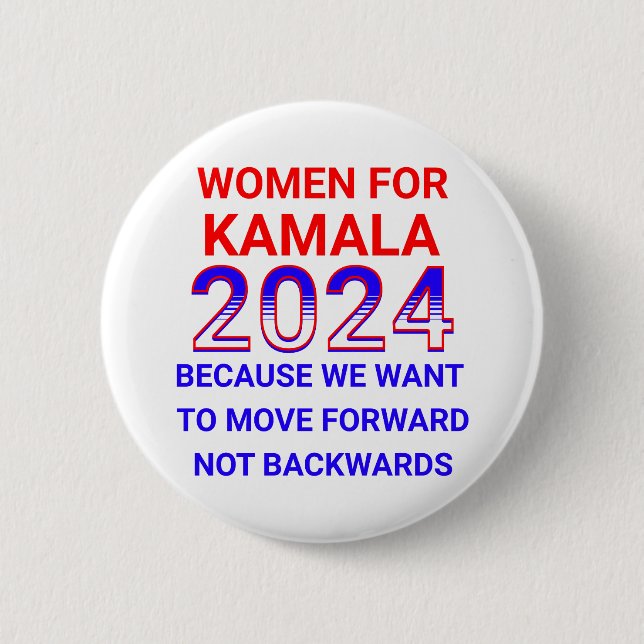 Macaron Rond 5 Cm Femmes pour l'élection de Kamala Harris 2024 (Devant)