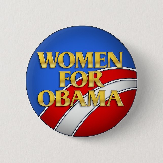Macaron Rond 5 Cm Femmes pour Obama (Devant)