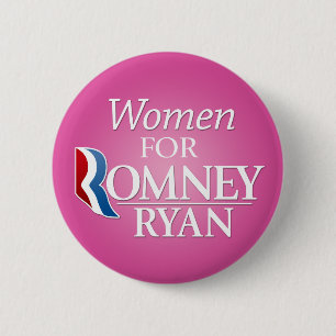 Macaron Rond 5 Cm Femmes pour Romney Ryan - rose