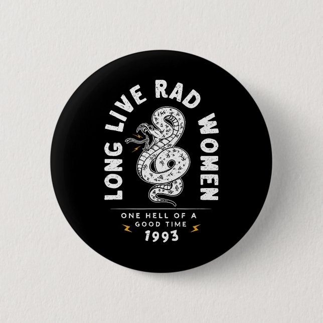 Macaron Rond 5 Cm Femmes Rad En Vie Un Enfer De Bon Temps 1993 (Devant)