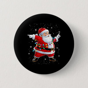 Macaron Rond 5 Cm Femmes Santa en dabbing Noël Dansantes Filles Garç