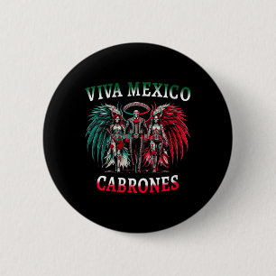 Macaron Rond 5 Cm Femmes Viva Mexique Dia De Los Muertos - Jour Des