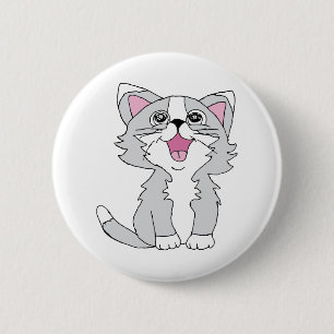Macaron Rond 5 Cm Fer Cute Chat esthétique Happy Chat Clipart Dessin