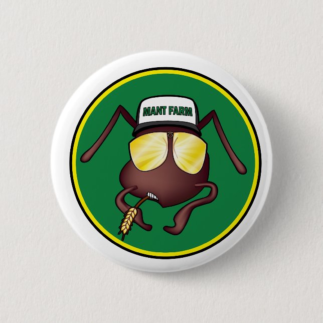 Macaron Rond 5 Cm Ferme de Mant le bouton (Devant)