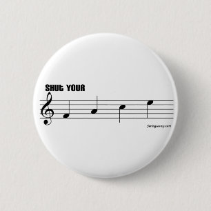 Macaron Rond 5 Cm Fermez votre bouton de visage