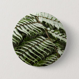 Macaron Rond 5 Cm Fern Fronds II Dark Green Nature