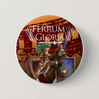 Macaron Rond 5 Cm Ferrum et Gloria - bouton de gladiateur