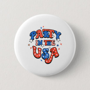 Macaron Rond 5 Cm Fête Aux Etats-Unis 4 juillet Fête De L'Indépendan