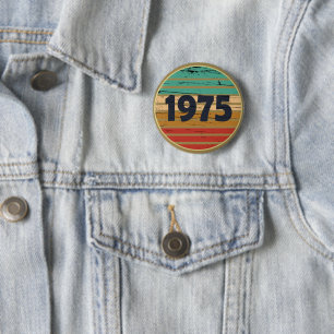 Macaron Rond 5 Cm Fête d'anniversaire de naissance en 1975