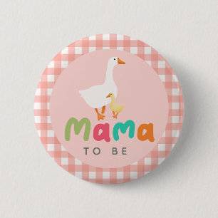 Macaron Rond 5 Cm Fête de Bébé Future Maman Coquette Rose Canard Idi