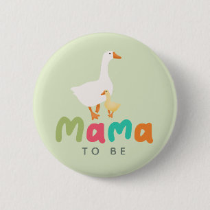Macaron Rond 5 Cm Fête de Bébé Silly Goose Future Maman