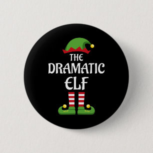 Macaron Rond 5 Cm Fête de famille des elfes dramatique Noël