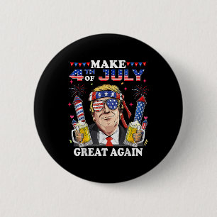 Macaron Rond 5 Cm Fête de l'Indépendance de Trump Faire 4 juillet Gr