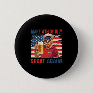 Macaron Rond 5 Cm Fête de l'Indépendance de Trump Faire 4 juillet Gr