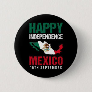 Macaron Rond 5 Cm Fête de l'Indépendance mexicaine Est 16 septembre 