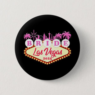 Macaron Rond 5 Cm Fête de mariage Mariée Las Vegas 2025 Enterrement 