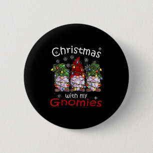 Macaron Rond 5 Cm Fête De Noël Gnome Pour Femmes Hommes Buffal