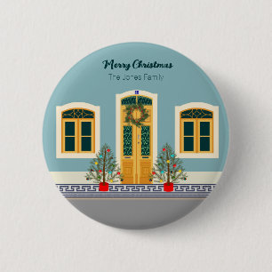 Macaron Rond 5 Cm Fête de Noël Maison portugaise