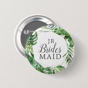 Macaron Rond 5 Cm Fête des mariées sauvage Tropical Palm Jr. Bridesm