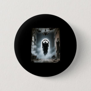 Macaron Rond 5 Cm Fête des pères fantôme coeur mains horreur visage